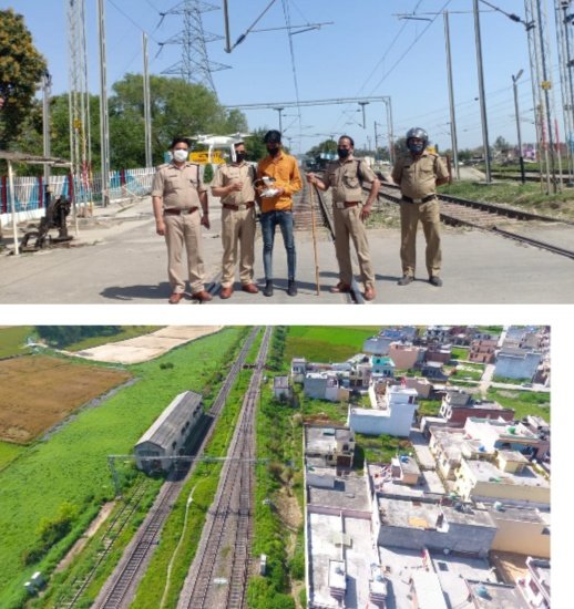 img_20200401_1659411281599265839049986 गंगनहर पुलिस में ड्रोन कैमरे से ट्रेन की पटरी और रामपुर आदि क्षेत्र में निगरानी की। हालांकि इस दौरान पुलिस को सब सामान्य मिला। कोतवाली प्रभारी ने बताया कि लॉकडाउन और धारा 144 का उलंघन करने वालों पर निरन्तर ड्रोन कैमरे से नजर रखी जायेगी।